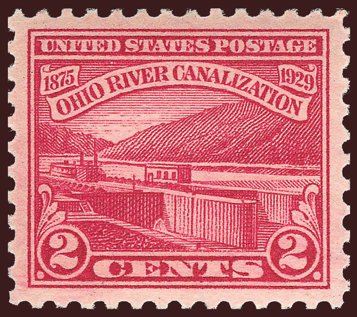 US 1929 Ohio River Canalization Issue 2c. Scott. 680
